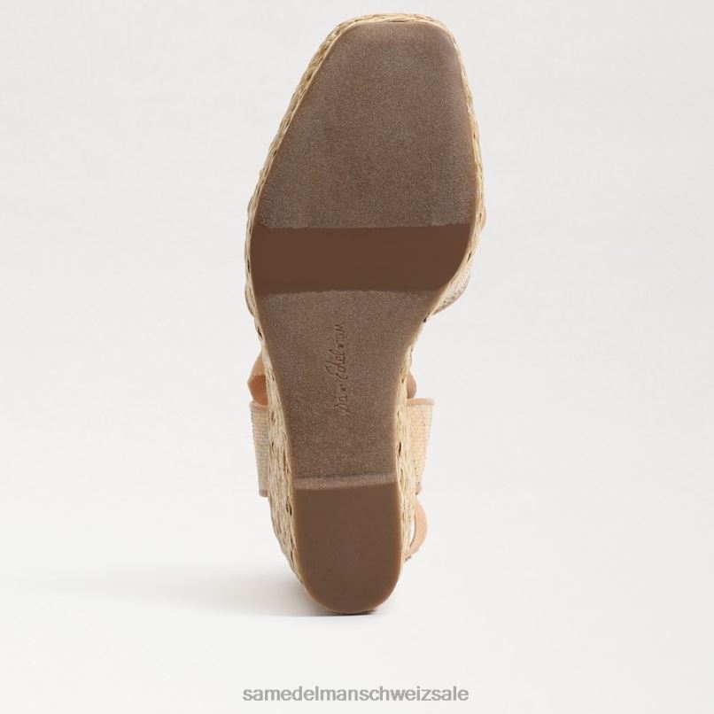 CH Sam Edelman Frauen Vaughn Espadrille-Keilsandale Natürlicher Multi-Bast X2J86244 Schuhwerk