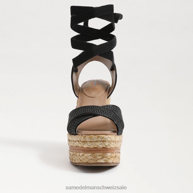 CH Sam Edelman Frauen Vaughn Espadrille-Keilsandale schwarzes Gewebe X2J86245 Schuhwerk