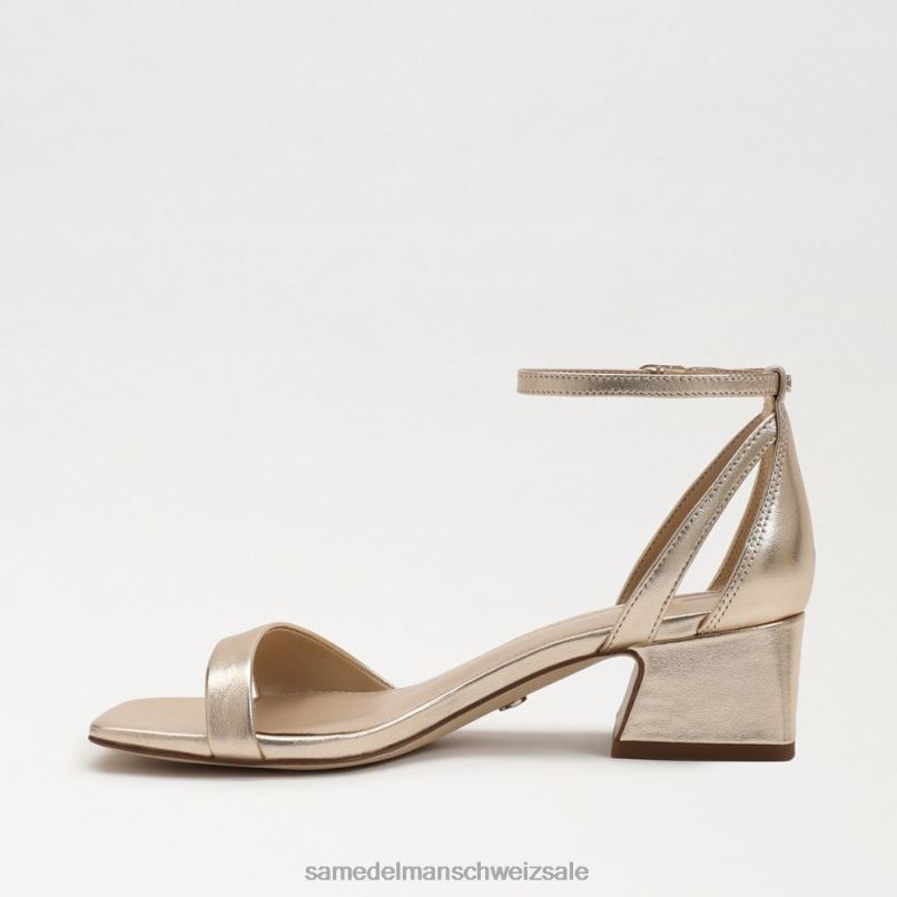 CH Sam Edelman Frauen Wilson Kitten-Heel Gold Blatt X2J86469 Schuhwerk