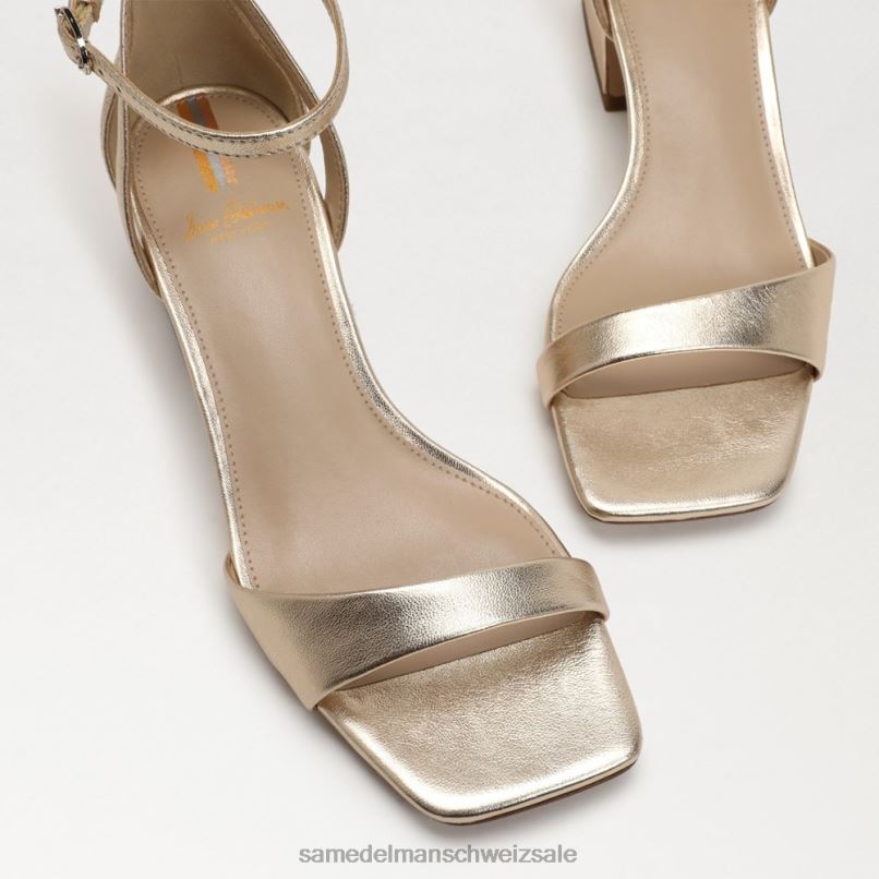 CH Sam Edelman Frauen Wilson Kitten-Heel Gold Blatt X2J86469 Schuhwerk