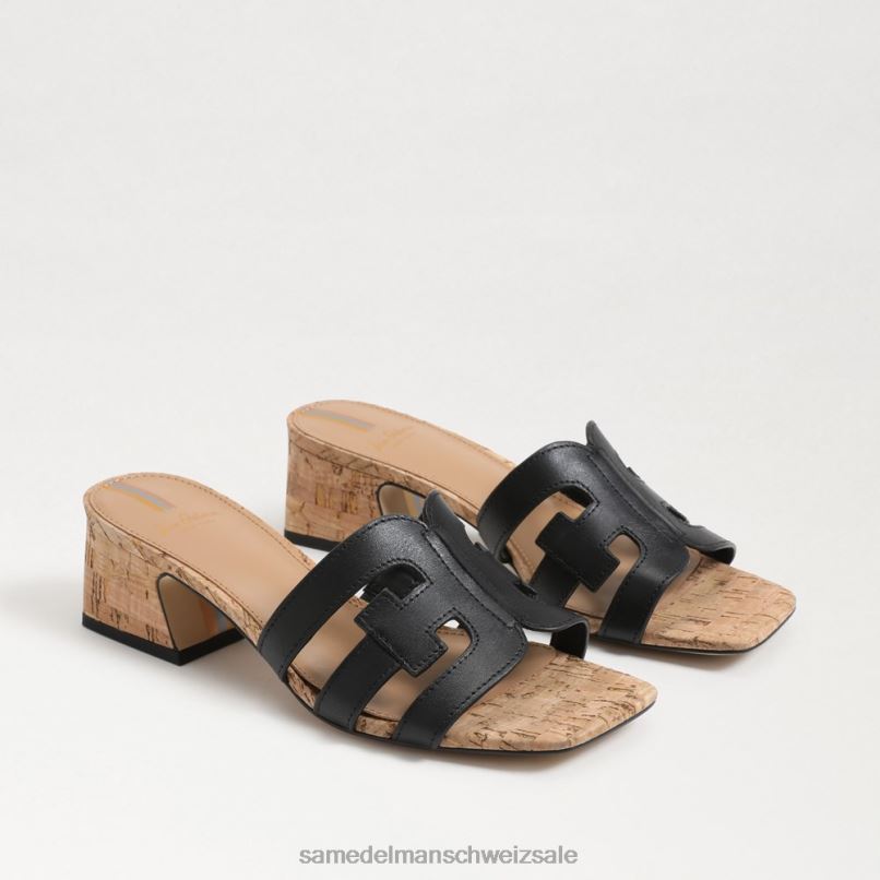 CH Sam Edelman Frauen Winslow-Mule-Absatz schwarzes Leder X2J86356 Schuhwerk