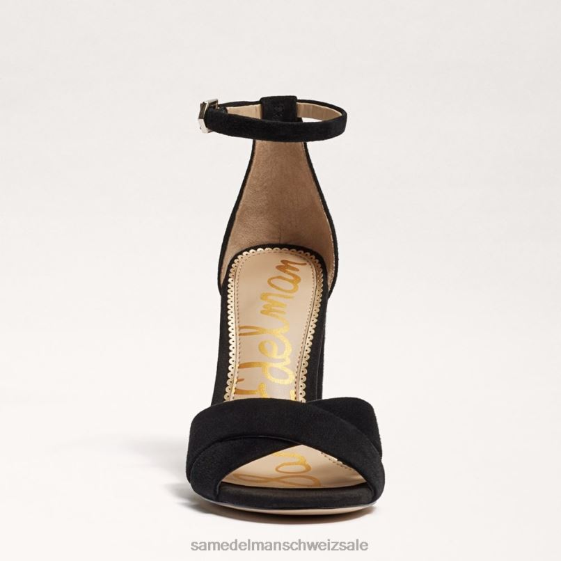 CH Sam Edelman Frauen Yancy-Sandale mit Knöchelriemen schwarzes Wildleder X2J86774 Schuhwerk