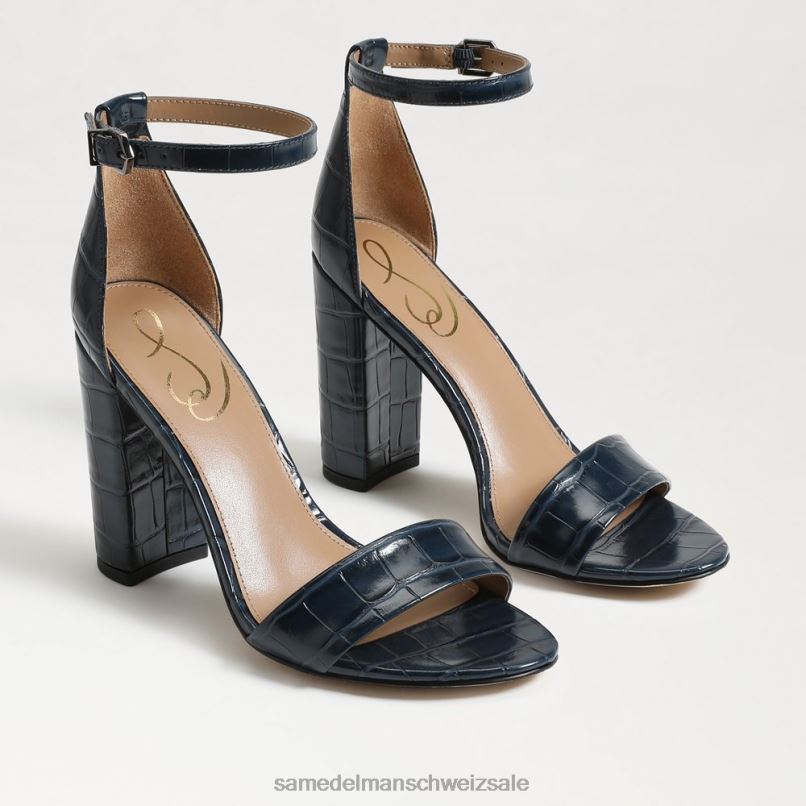 CH Sam Edelman Frauen Yaro-Sandale mit Blockabsatz Pazifikmarine X2J86330 Schuhwerk