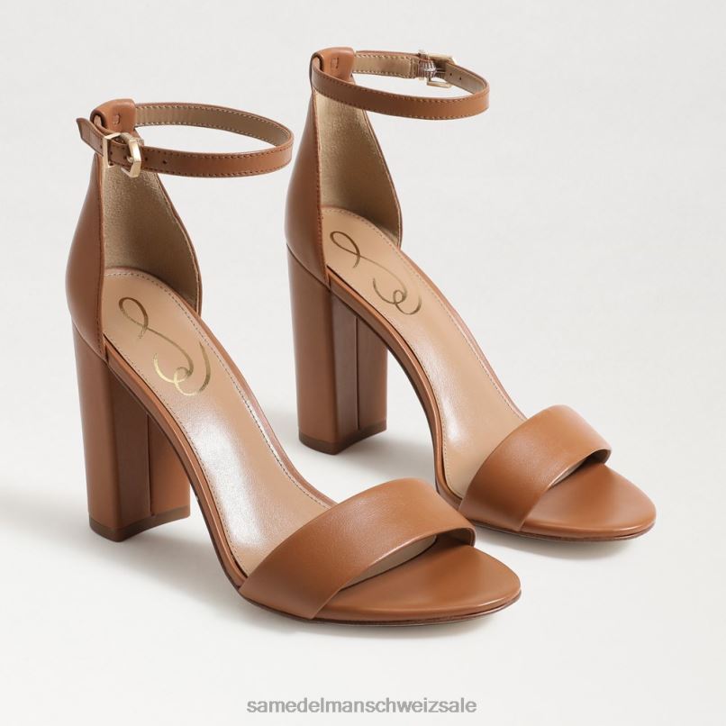 CH Sam Edelman Frauen Yaro-Sandale mit Blockabsatz Sattel X2J86332 Schuhwerk