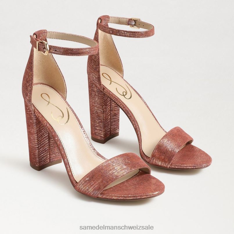 CH Sam Edelman Frauen Yaro-Sandale mit Blockabsatz rostrosa X2J86331 Schuhwerk
