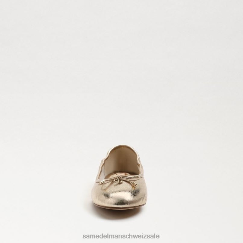 CH Sam Edelman Frauen Ballerinas von Felicia Blattgoldleder X2J86129 Schuhwerk