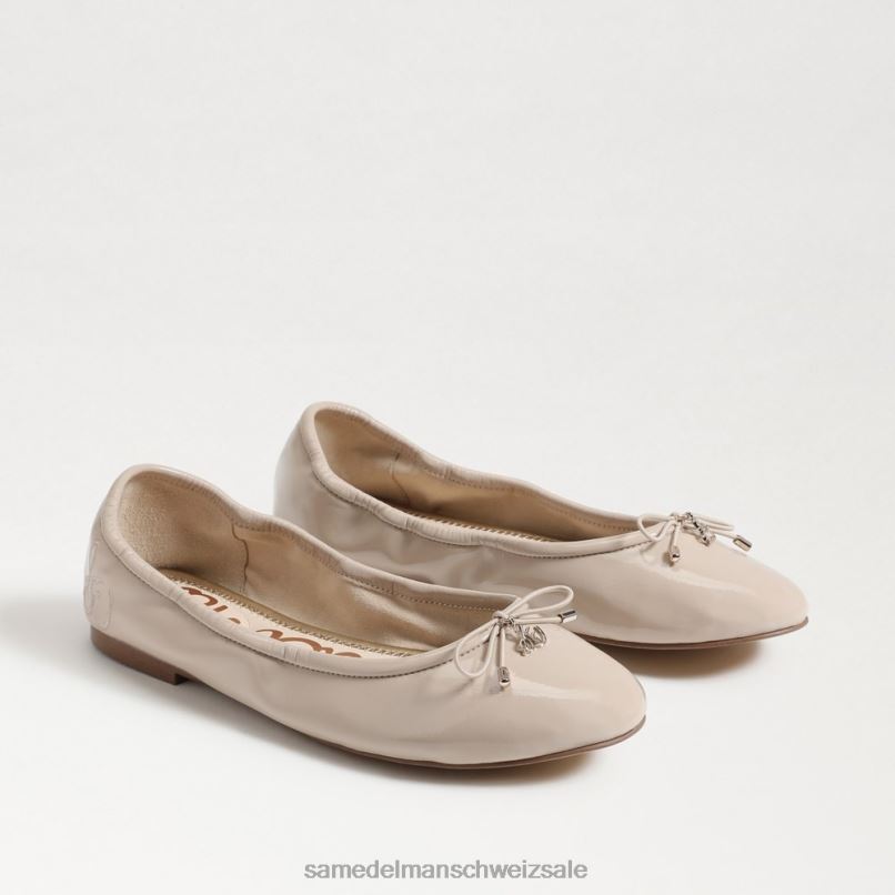 CH Sam Edelman Frauen Ballerinas von Felicia Chai-Latte-Patent X2J86132 Schuhwerk