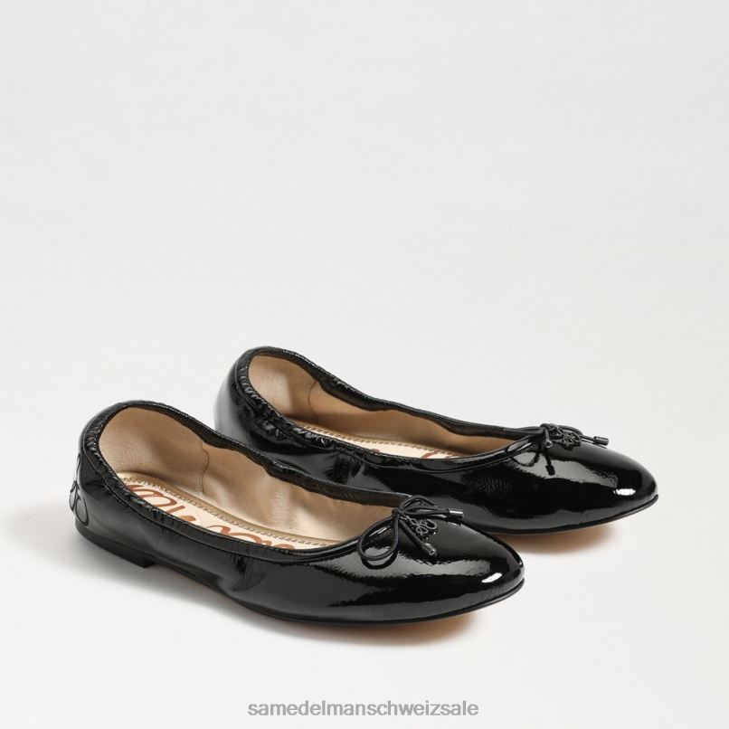 CH Sam Edelman Frauen Ballerinas von Felicia schwarzes Lackleder X2J86131 Schuhwerk