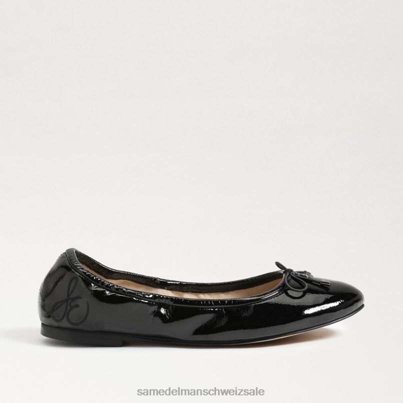 CH Sam Edelman Frauen Ballerinas von Felicia schwarzes Lackleder X2J86131 Schuhwerk