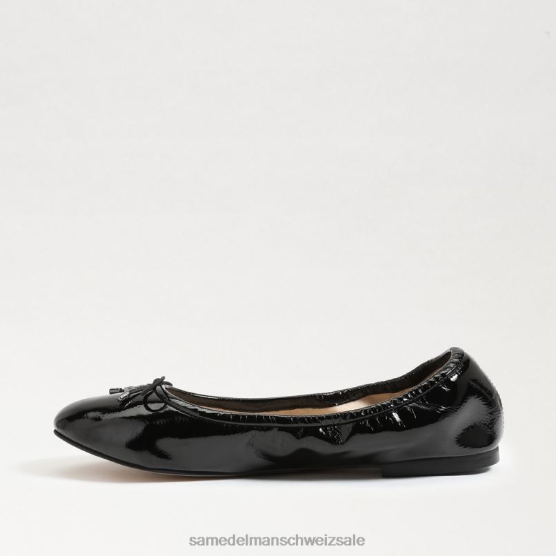 CH Sam Edelman Frauen Ballerinas von Felicia schwarzes Lackleder X2J86131 Schuhwerk