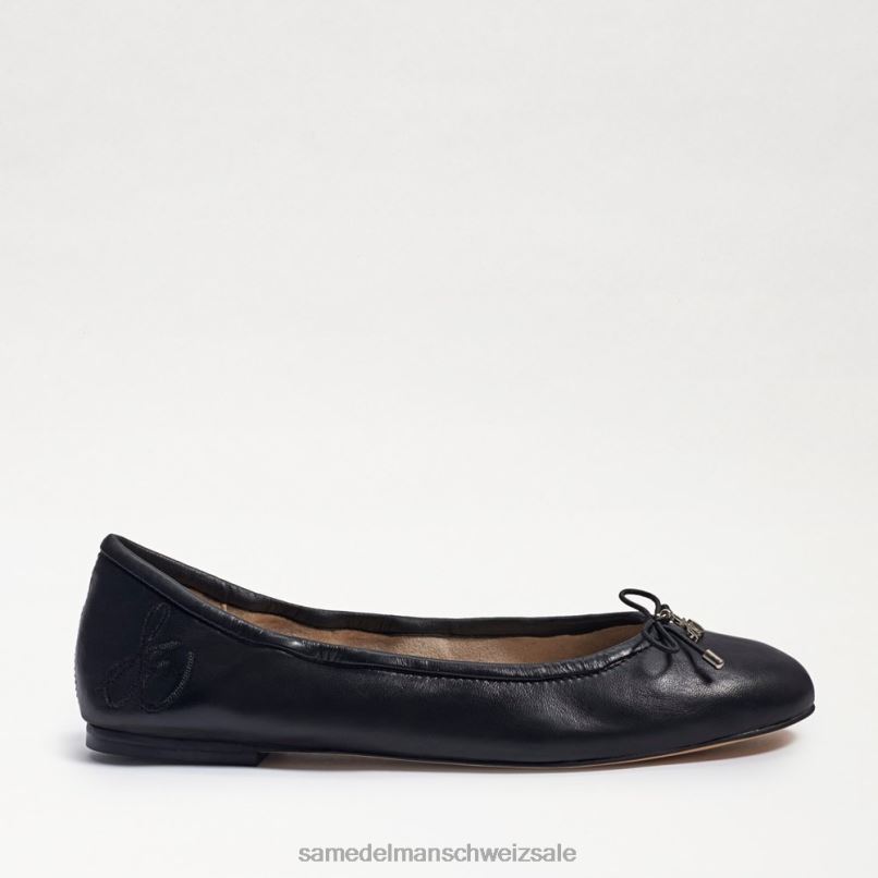 CH Sam Edelman Frauen Ballerinas von Felicia schwarzes Leder X2J86127 Schuhwerk