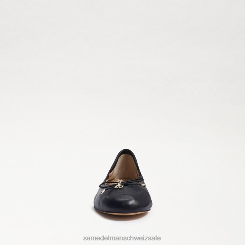 CH Sam Edelman Frauen Ballerinas von Felicia schwarzes Leder X2J86127 Schuhwerk