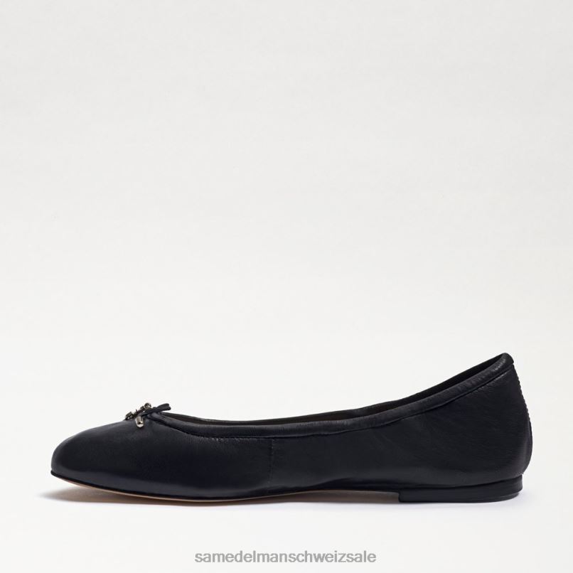CH Sam Edelman Frauen Ballerinas von Felicia schwarzes Leder X2J86127 Schuhwerk