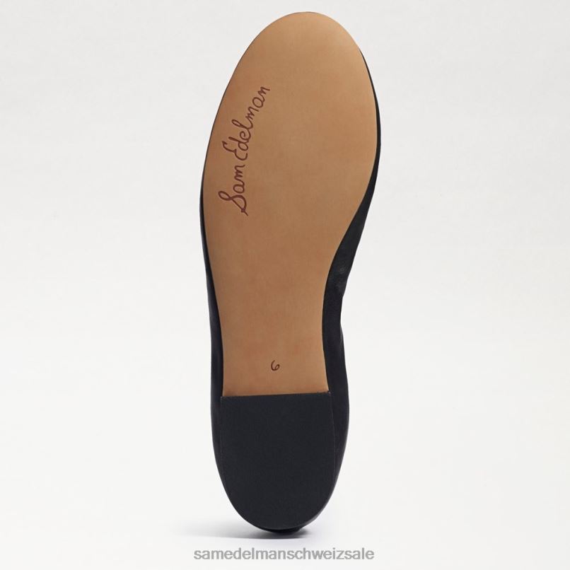 CH Sam Edelman Frauen Ballerinas von Felicia schwarzes Leder X2J86127 Schuhwerk