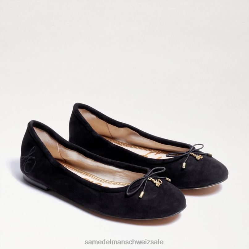 CH Sam Edelman Frauen Ballerinas von Felicia schwarzes Wildleder X2J86133 Schuhwerk