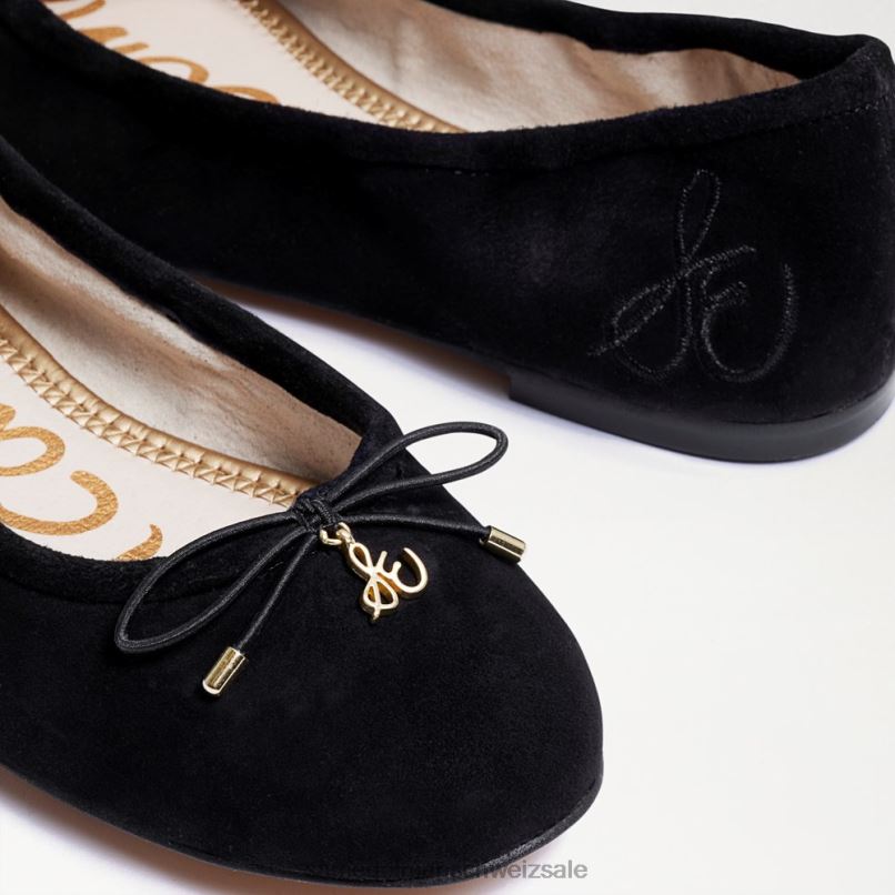 CH Sam Edelman Frauen Ballerinas von Felicia schwarzes Wildleder X2J86133 Schuhwerk