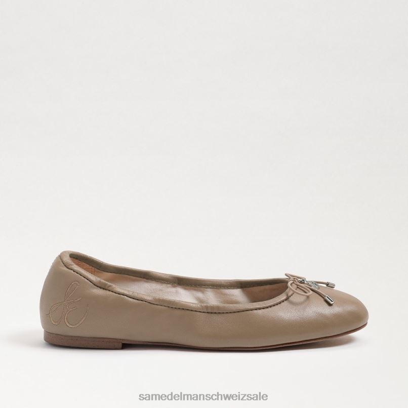 CH Sam Edelman Frauen Ballerinas von Felicia weiches beiges Leder X2J86125 Schuhwerk