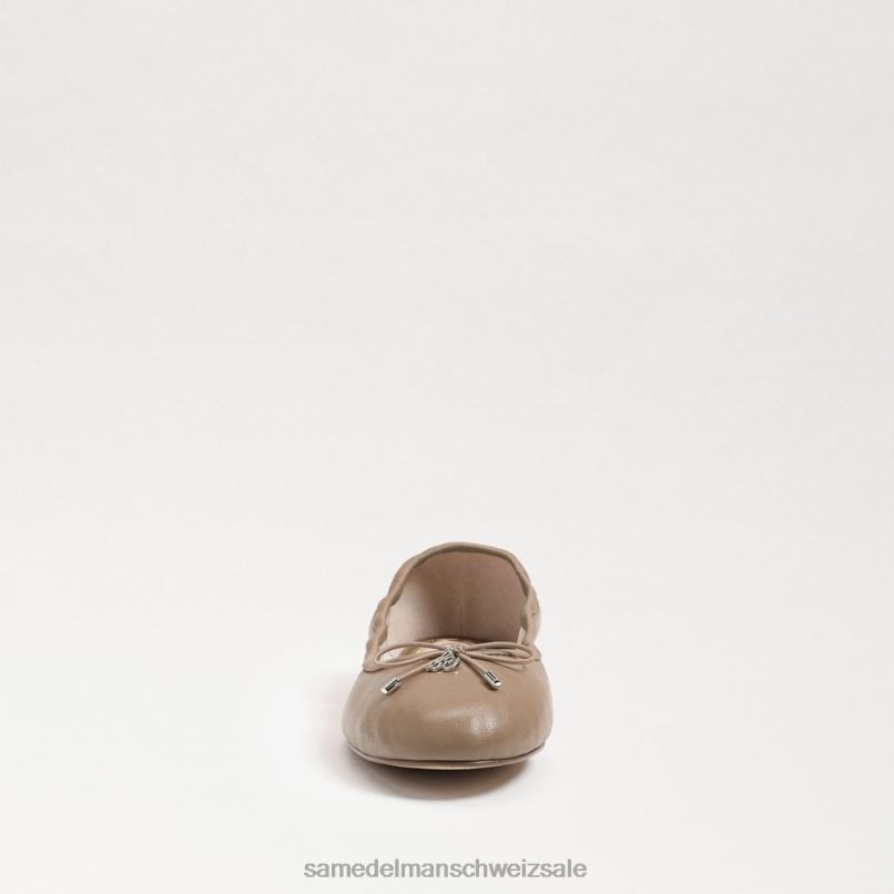 CH Sam Edelman Frauen Ballerinas von Felicia weiches beiges Leder X2J86125 Schuhwerk