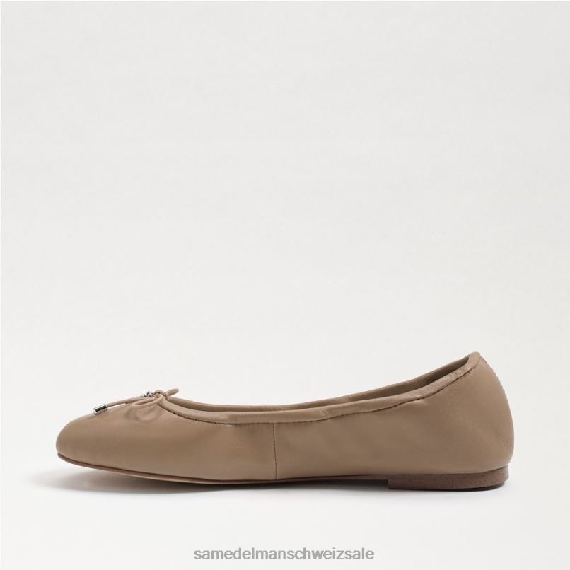 CH Sam Edelman Frauen Ballerinas von Felicia weiches beiges Leder X2J86125 Schuhwerk