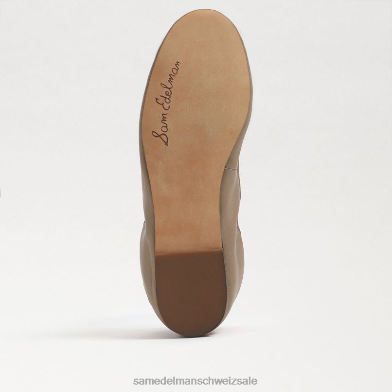 CH Sam Edelman Frauen Ballerinas von Felicia weiches beiges Leder X2J86125 Schuhwerk