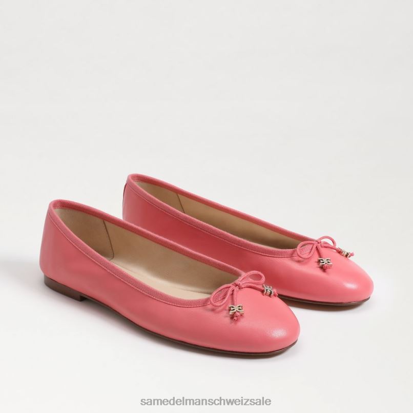 CH Sam Edelman Frauen Felicia Luxe Ballerinas Calypso-Koralle X2J86291 Schuhwerk