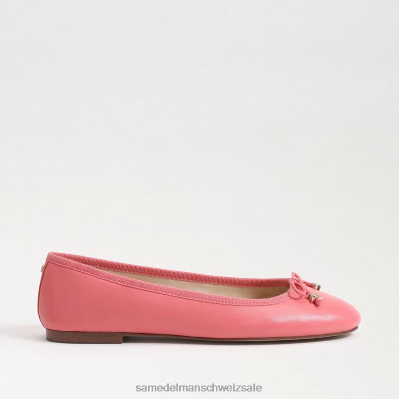 CH Sam Edelman Frauen Felicia Luxe Ballerinas Calypso-Koralle X2J86291 Schuhwerk