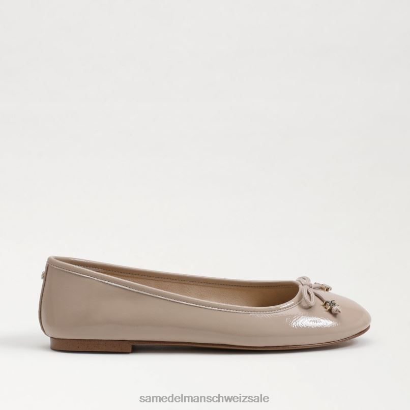 CH Sam Edelman Frauen Felicia Luxe Ballerinas Chai-Latte-Patent X2J86295 Schuhwerk