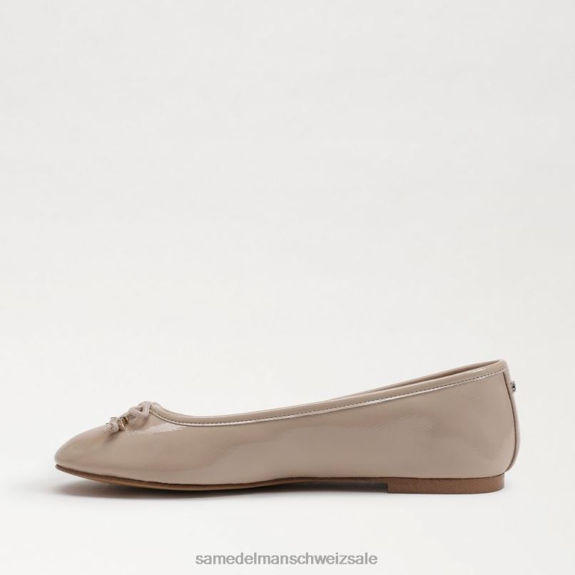 CH Sam Edelman Frauen Felicia Luxe Ballerinas Chai-Latte-Patent X2J86295 Schuhwerk