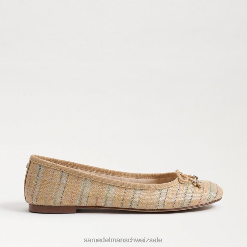 CH Sam Edelman Frauen Felicia Luxe Ballerinas Natürlicher Multi-Bast X2J86281 Schuhwerk