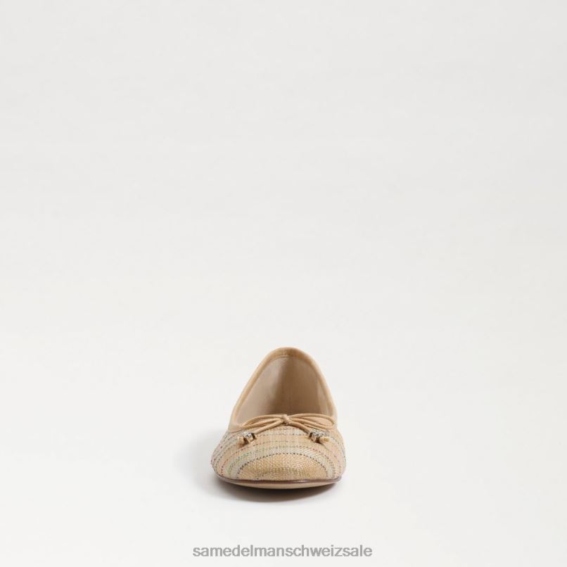CH Sam Edelman Frauen Felicia Luxe Ballerinas Natürlicher Multi-Bast X2J86281 Schuhwerk