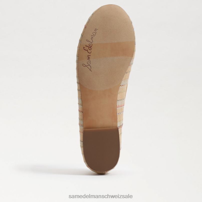 CH Sam Edelman Frauen Felicia Luxe Ballerinas Natürlicher Multi-Bast X2J86281 Schuhwerk