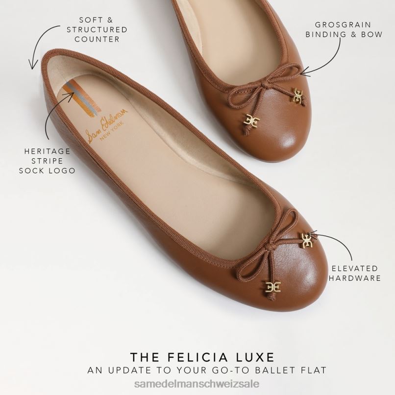 CH Sam Edelman Frauen Felicia Luxe Ballerinas Sattel X2J86282 Schuhwerk