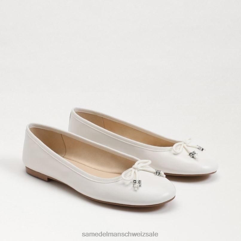 CH Sam Edelman Frauen Felicia Luxe Ballerinas helles Weiss X2J86287 Schuhwerk