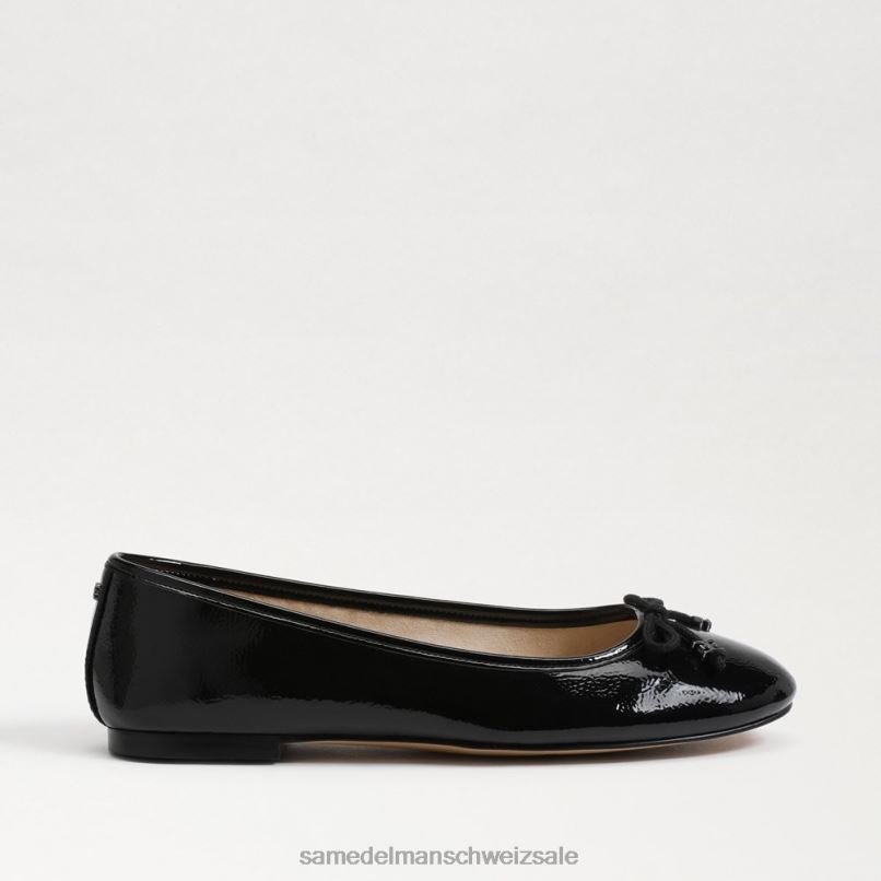 CH Sam Edelman Frauen Felicia Luxe Ballerinas schwarzes Lackleder X2J86294 Schuhwerk