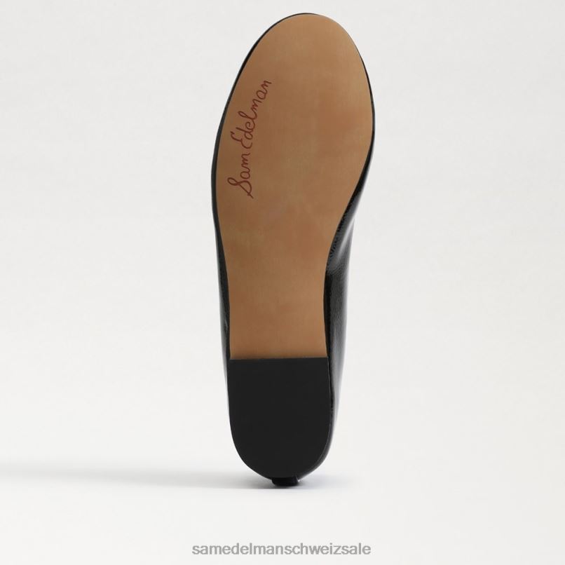 CH Sam Edelman Frauen Felicia Luxe Ballerinas schwarzes Lackleder X2J86294 Schuhwerk