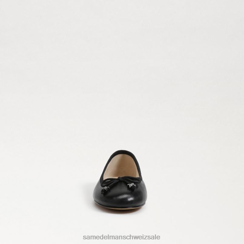 CH Sam Edelman Frauen Felicia Luxe Ballerinas schwarzes Leder X2J86284 Schuhwerk