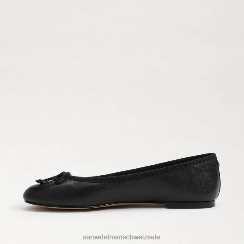 CH Sam Edelman Frauen Felicia Luxe Ballerinas schwarzes Leder X2J86284 Schuhwerk