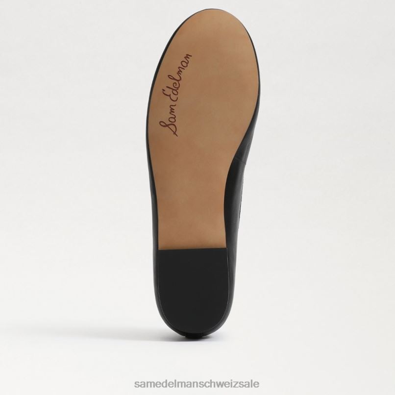 CH Sam Edelman Frauen Felicia Luxe Ballerinas schwarzes Leder X2J86284 Schuhwerk