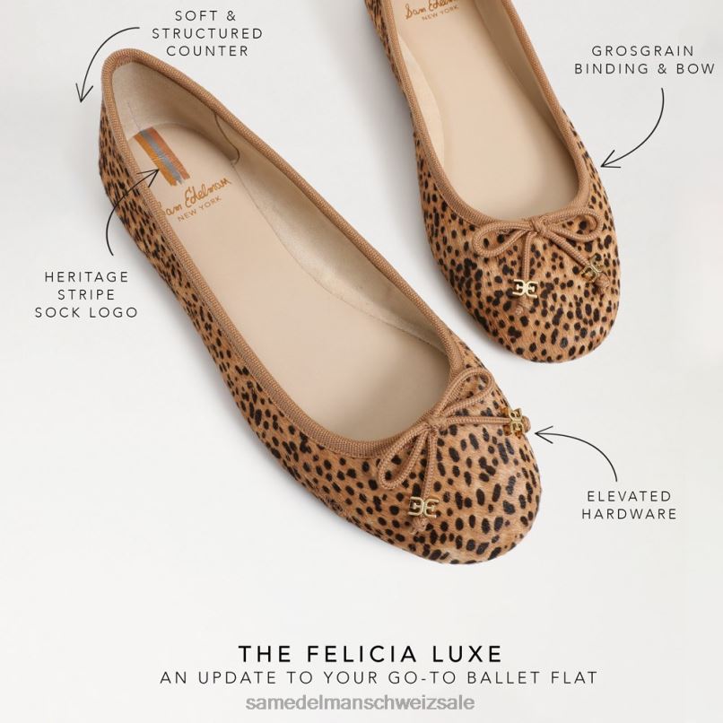 CH Sam Edelman Frauen Felicia Luxe Ballerinas tan multi X2J86293 Schuhwerk