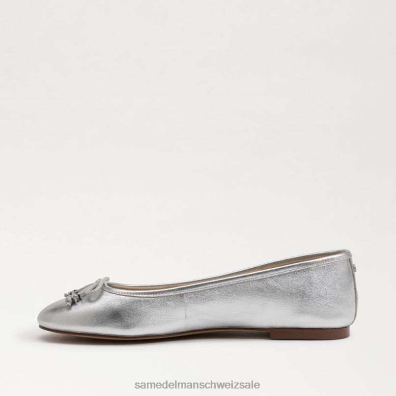 CH Sam Edelman Frauen Felicia Luxe Ballerinas weiches Silber X2J86290 Schuhwerk