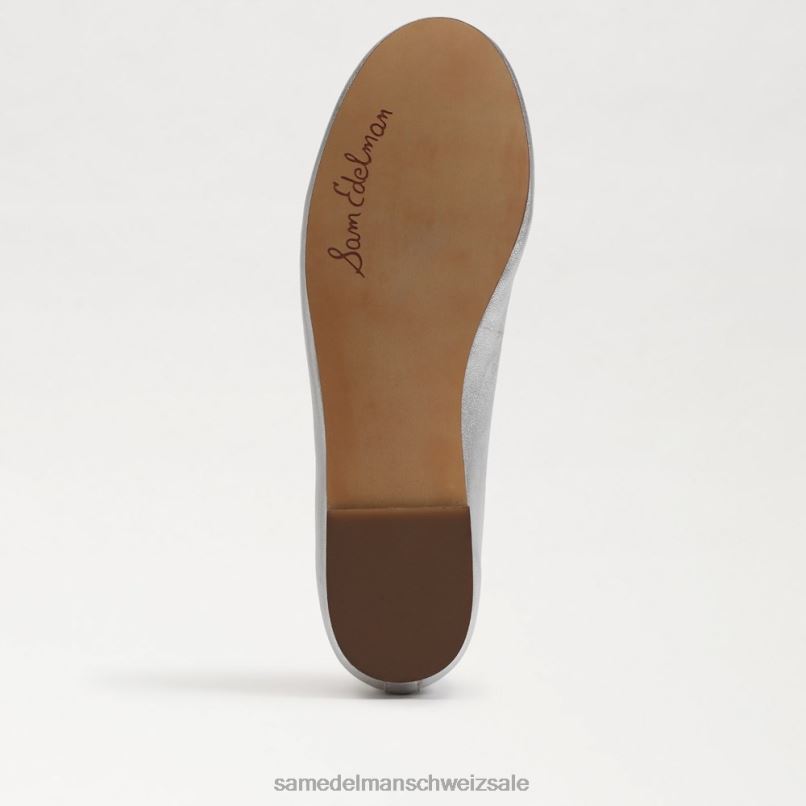CH Sam Edelman Frauen Felicia Luxe Ballerinas weiches Silber X2J86290 Schuhwerk