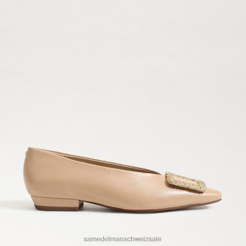 CH Sam Edelman Frauen Janina spitze Zehenpartie flach Macadamia X2J86393 Schuhwerk