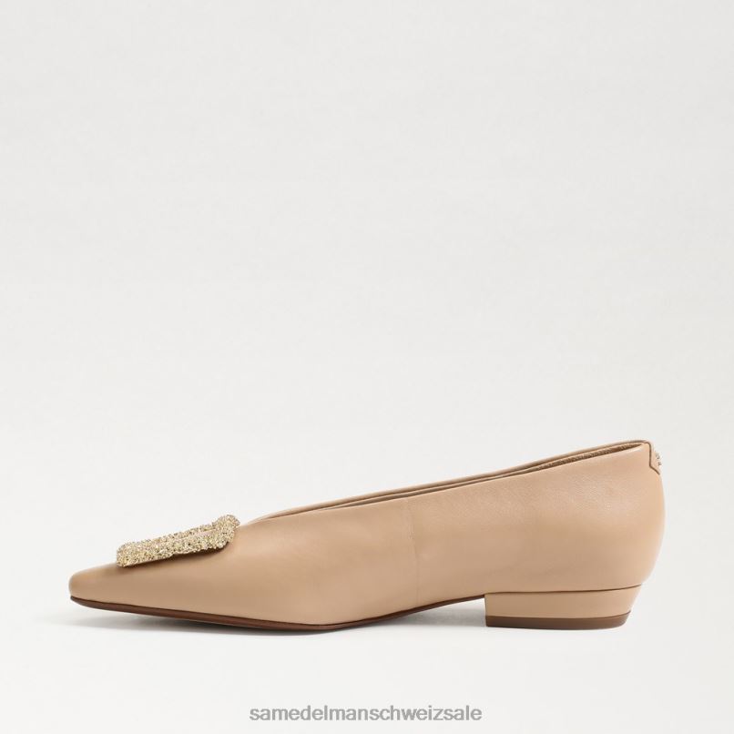 CH Sam Edelman Frauen Janina spitze Zehenpartie flach Macadamia X2J86393 Schuhwerk