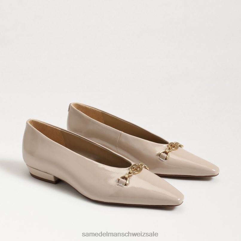 CH Sam Edelman Frauen Jenica spitze Zehenpartie flach Chai-Latte-Patent X2J86791 Schuhwerk