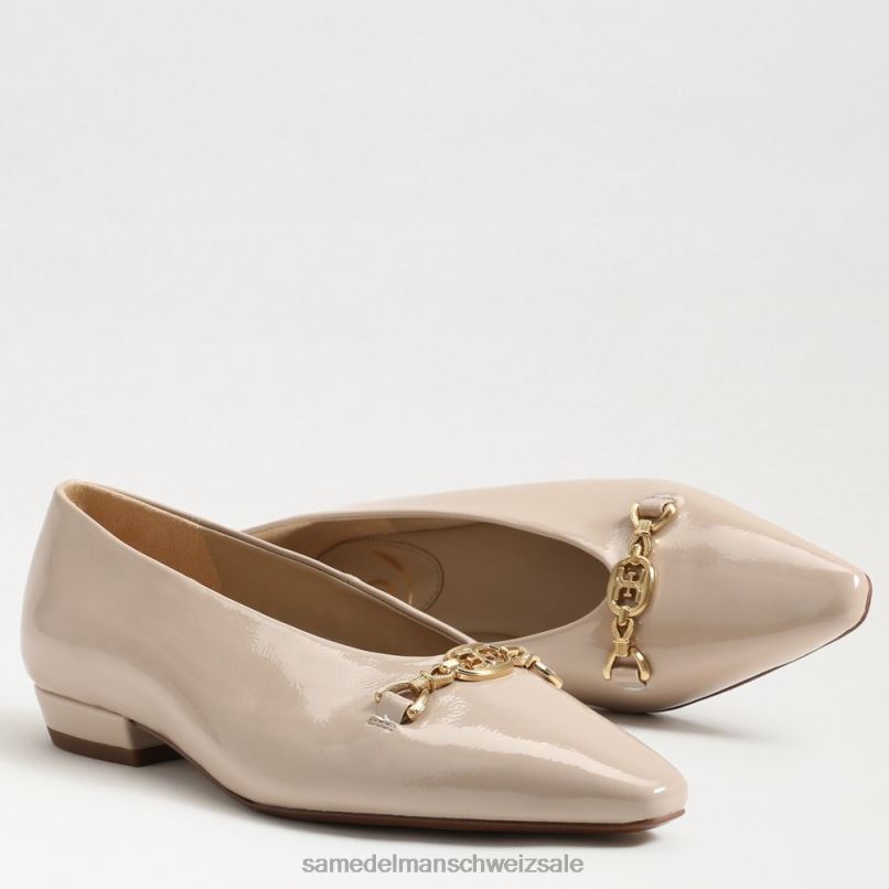 CH Sam Edelman Frauen Jenica spitze Zehenpartie flach Chai-Latte-Patent X2J86791 Schuhwerk
