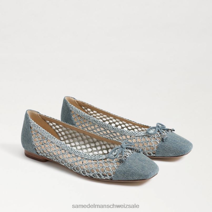 CH Sam Edelman Frauen Mai Ballerina neublau gewaschen X2J86371 Schuhwerk