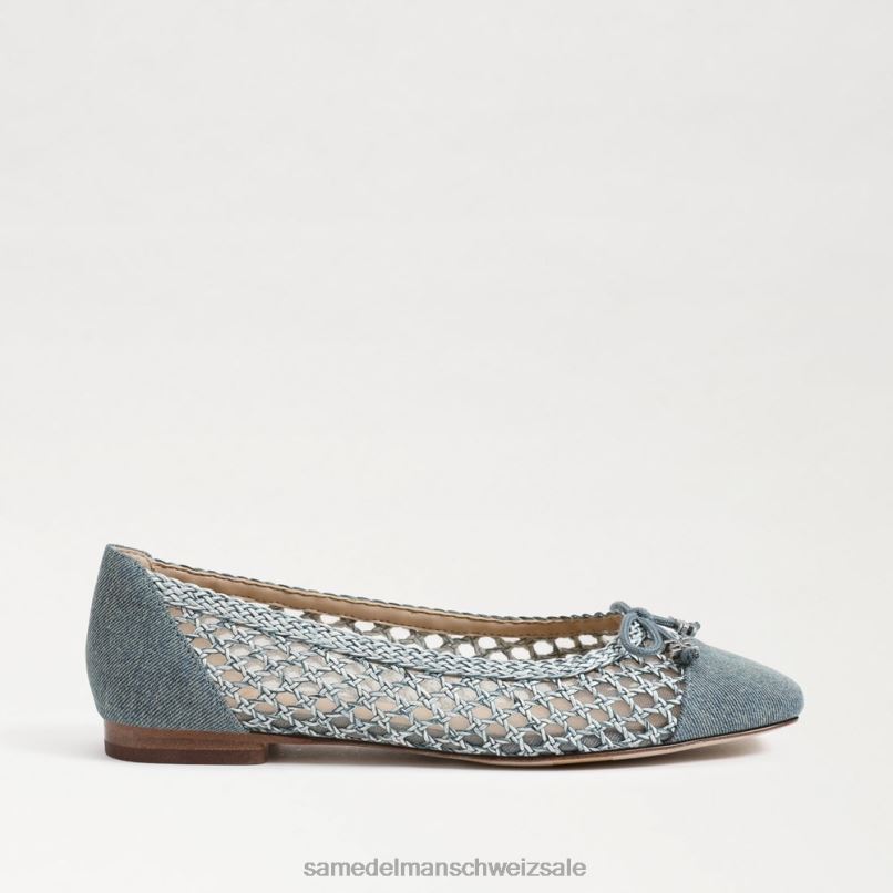 CH Sam Edelman Frauen Mai Ballerina neublau gewaschen X2J86371 Schuhwerk