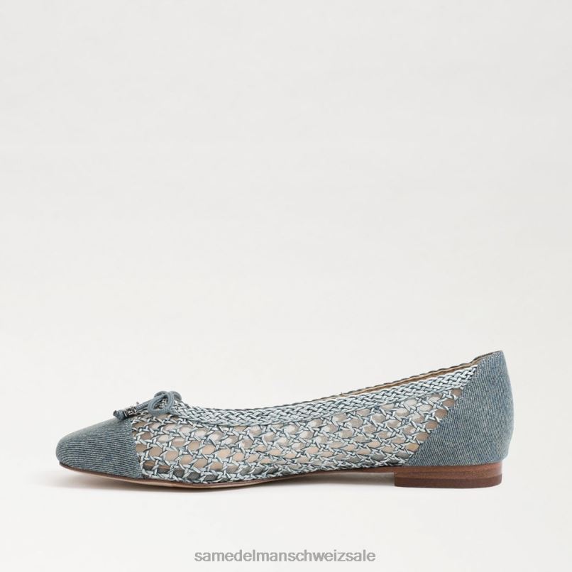 CH Sam Edelman Frauen Mai Ballerina neublau gewaschen X2J86371 Schuhwerk