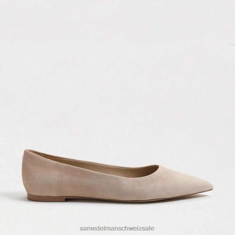 CH Sam Edelman Frauen Wanda spitze Zehenpartie flach Cappuccino-Wildleder X2J86485 Schuhwerk