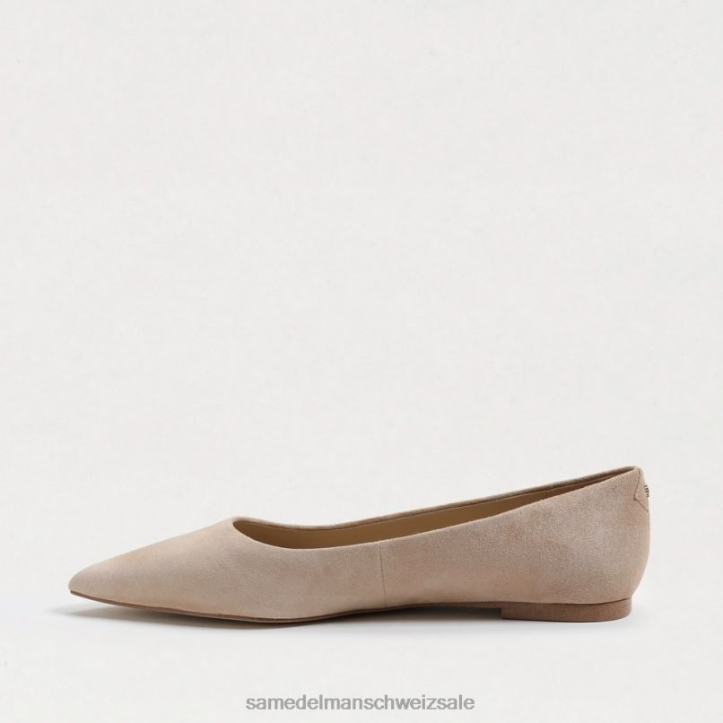 CH Sam Edelman Frauen Wanda spitze Zehenpartie flach Cappuccino-Wildleder X2J86485 Schuhwerk